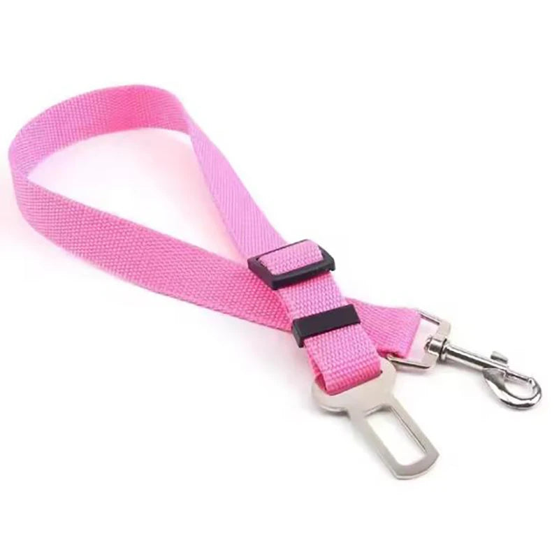 Dog seat belts hot sale pet car seat belt retractable leash dog carrier safety convenient dog leash supplies - Color: pink
