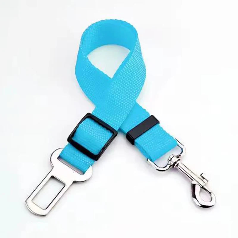 Dog seat belts hot sale pet car seat belt retractable leash dog carrier safety convenient dog leash supplies - Color: sky blue