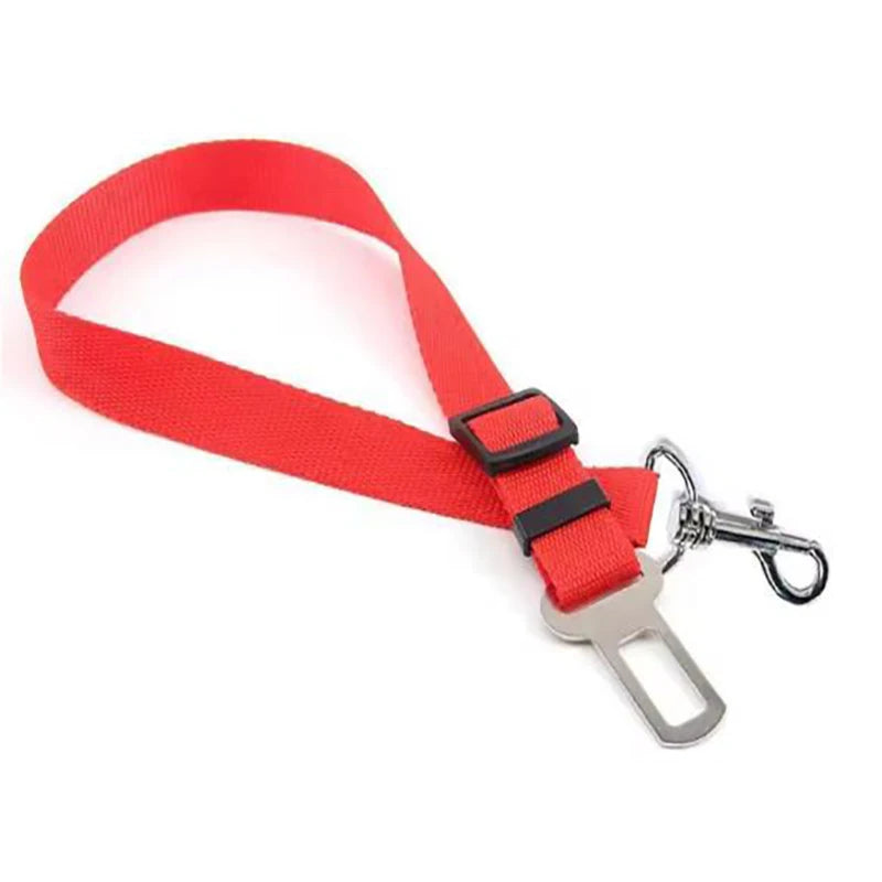 Dog seat belts hot sale pet car seat belt retractable leash dog carrier safety convenient dog leash supplies - Color: red
