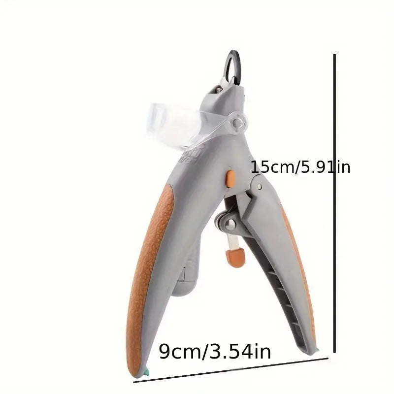 Professional Pet Nail Clipper Scissors With LED Light Cat Dog Nail Clipper Tool Scissors Nail Toeclaw Cutter Scissors Pet Supply - Color: Grey with LED