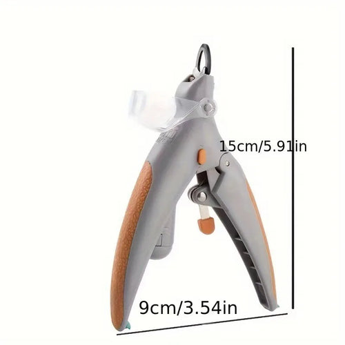 Professional Pet Nail Clipper Scissors With LED Light Cat Dog Nail Clipper Tool Scissors Nail Toeclaw Cutter Scissors Pet Supply - Color: Grey with LED